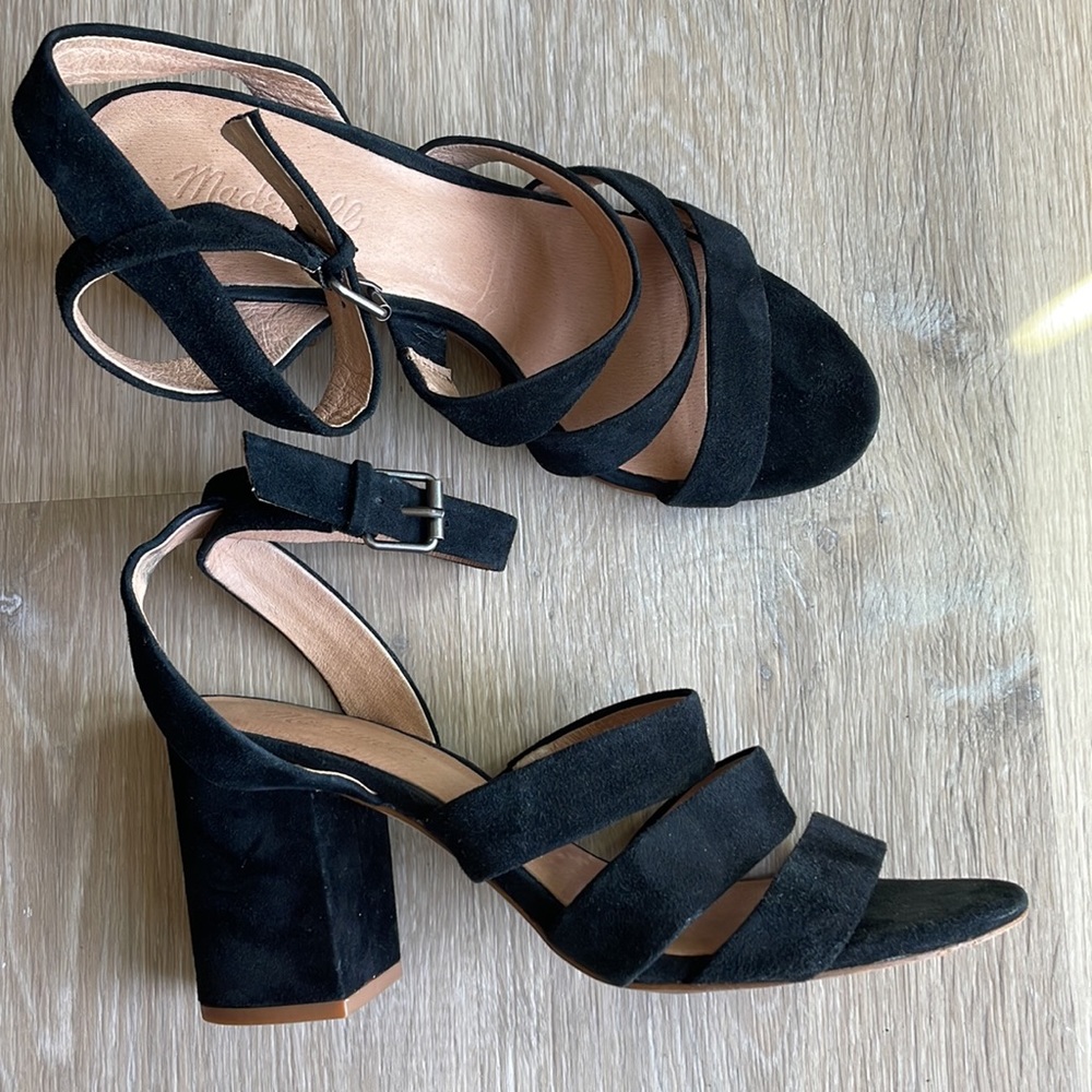 Madewell | The Maria Suede Strap Heel Sandals size 8 - Picture 4 of 9